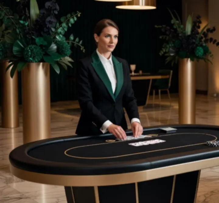 Mobilne stoły do pokera, ruletki i blackjacka przygotowane na event kasynowy